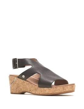 Women's 'Maya' Smooth Leather Sandals in Black Size: 5 - Black - Size: 5 - Hush puppies - FashionsVida
