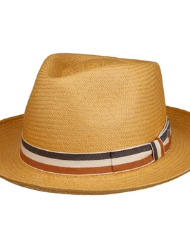 Mescovo Fedora Panama Hat by - camel - Size: L (59-60 cm) - JJ Hats - FashionsVida