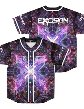 Excision Music Festival Merch Baseball Jersey Tops V-Neck Short Sleeve Streetwear Women Men Fashion Shirts - Aliexpress - FashionsVida