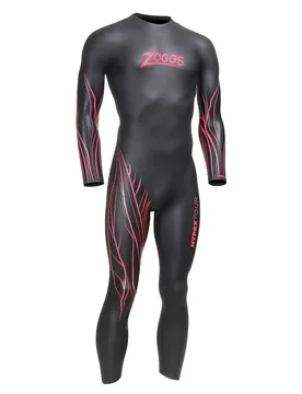 Hypex Tour Long Sleeve Neoprene Wetsuit Black / Red 2XL Men - Zoggs - FashionsVida