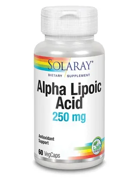 Acide Alpha-lipoïque 250mgr 60 Unités - Solaray - FashionsVida