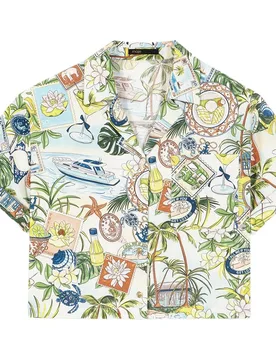 Camisa de mujer corta estampada - Maje - FashionsVida