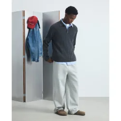 Jersey cuello polo garment dye