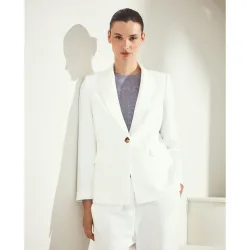 Blazer de mujer lisa tumbleada crinkle