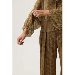 Blusa de mujer de gasa estampada