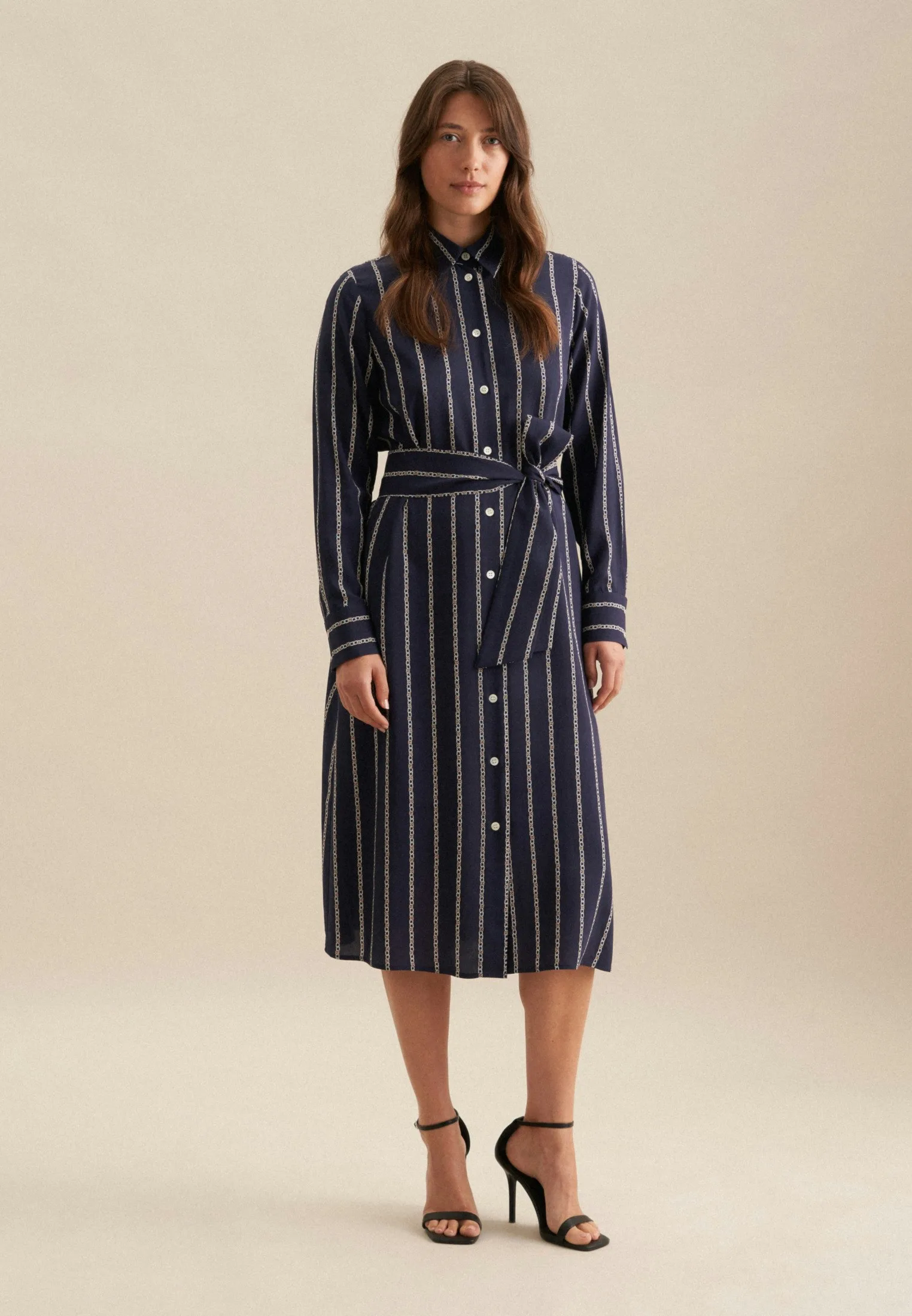 Kleid Kettenprint Blau 42 - Seidensticker - FashionsVida