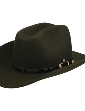 Jornick Wool Western Hat by - olive - Size: S (55-56 cm) - Lierys - FashionsVida