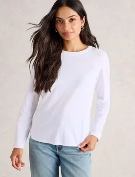 Pure Cotton Printed T-Shirt White female - White stuff - FashionsVida