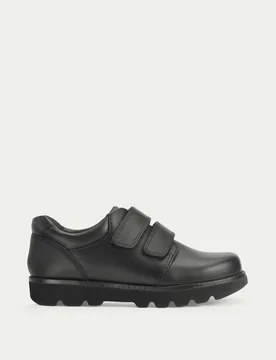 Kids' Leather Riptape School Shoes (9 Small - 3½ Large) Black male - Start-Rite - FashionsVida