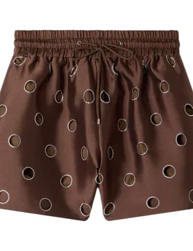 Short de mujer ancho calado con strass - sandro - FashionsVida