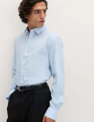 Regular Fit Easy Iron Cotton Blend Shirt Light Blue male