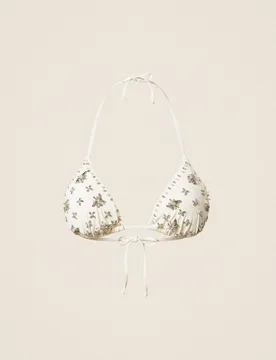 Haut de maillot de bain triangle avec broderie - TWINSET - FashionsVida