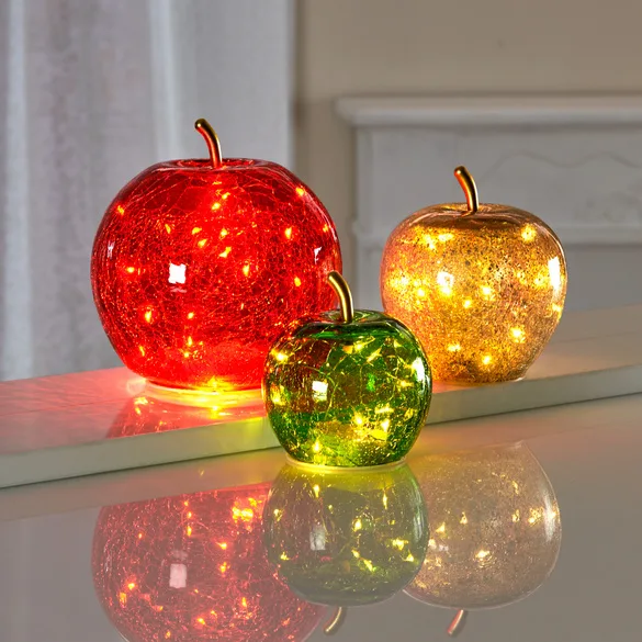 LED-Apfel goldfarben Ø 12 cm Eldo - 3Pagen - FashionsVida