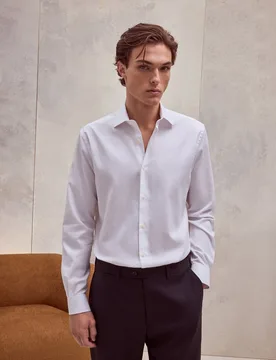 Camisa de vestir de manga larga estructura fit regular - Dustin - FashionsVida