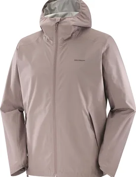 Veste imperméable et coupe-vent de randonnée - Outscape 2L Jacket Sol M Iron - Taille S - Beige - Salomon - FashionsVida