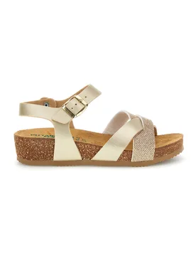 Sandali beige e oro con sottopiede in pelle 293A940SR 39 - PITTARELLO ECO - FashionsVida