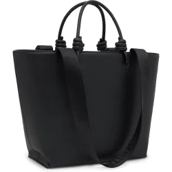 Shopper mediano en tono beige con cremallera y asa corta