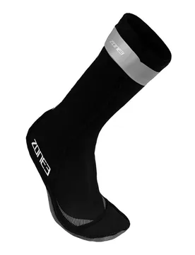 Neoprene Swim Booties Black / Reflective Silver UK 5-6 unisex - Zone3 - FashionsVida