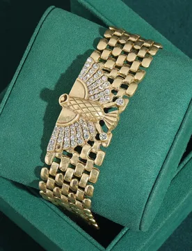 Vintage Rhinestone Ancient Egypt Eagle Charm Bracelet Palace Jewelry Luxury Gold Color Retro Accessories For Women New Wedding - Aliexpress - FashionsVida
