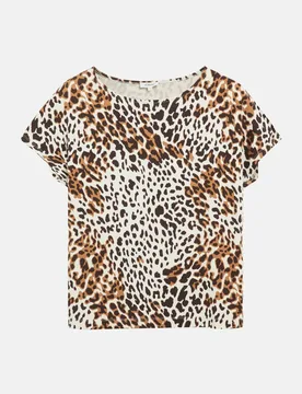 RED LABEL T-Shirt mit Leo-Print Mehrfarbig 40 - S. Oliver - FashionsVida