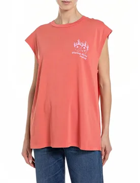 T-shirt Sans Manches W3409f.000.23792d Nantucket Red XS - Replay - FashionsVida
