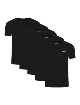 Mens 5 Pack 'Herman' Cotton T-Shirt - Black - Size 2xl - Bench - FashionsVida