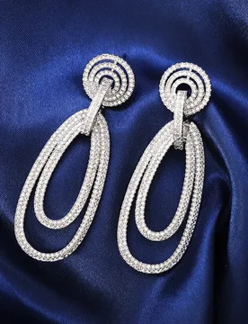 Geometric Curve Ladies Luxury Cubic Zirconia Long Wedding Earrings Top Luxury Design Sparkling Jewelry Unique Party Accessories - Aliexpress - FashionsVida