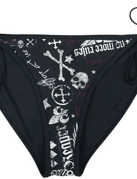 Rock Bikini-Unterteil - Mix And Match - L bis XXL - für Damen - Größe XL - schwarz - Frauen - female - Rock Rebel by EMP - FashionsVida