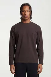 Herren Essential Übergroßes Langarm-Oberteil Chocolate Größe Large