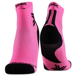 Calzini Corti Run Discover Fluo Pink / Black EU 39-41