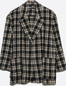 Blazer de mujer tipo sastre a cuadros - Bimba y Lola - FashionsVida