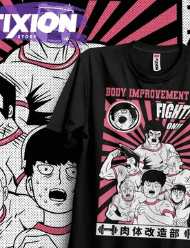 Mob Psycho 100 – Club de Fisioculturismo [MoradaAnime T Shirt Manga Gift For Anime Lover All Size Cotton - Aliexpress - FashionsVida