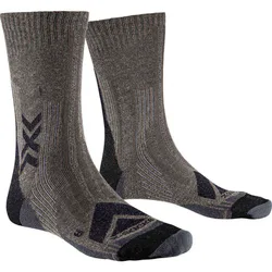 Hike Perform Merino Crew Socks Brown / Black UK 8-9.5 Men,Women