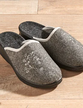 Pagen Pantoffel "Cara" dunkelgrau - 3Pagen - FashionsVida