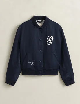 Bomber de mujer Varsity de satén - Gant - FashionsVida