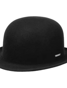 Classic Uni Bowler Wool Hat by - black - Female - Size: M (56-57 cm) - Stetson - FashionsVida