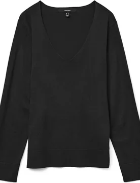 Jersey con cuello de pico de mujer con hombros caídos - Vero Moda - FashionsVida
