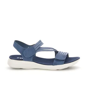 Sandali Azzurro denim con fasce elastiche 2 37 - FIRST ACTIVE - FashionsVida