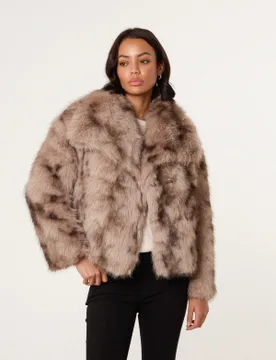Faux Fur Coat - L / MOCHA - female - Blue Vanilla - FashionsVida