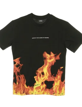 IHS Maglietta Uomo Flames Black - IHS - FashionsVida
