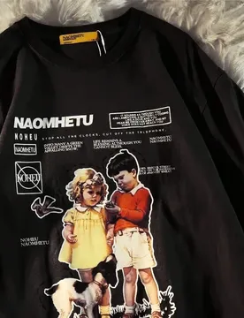 Oversized T Shirt Aesthetic Graphic Top Damaged Vintage Hip Hop Long Sleeve T Shirt Streetwear Harajuku Graphic T Shirts - Aliexpress - FashionsVida