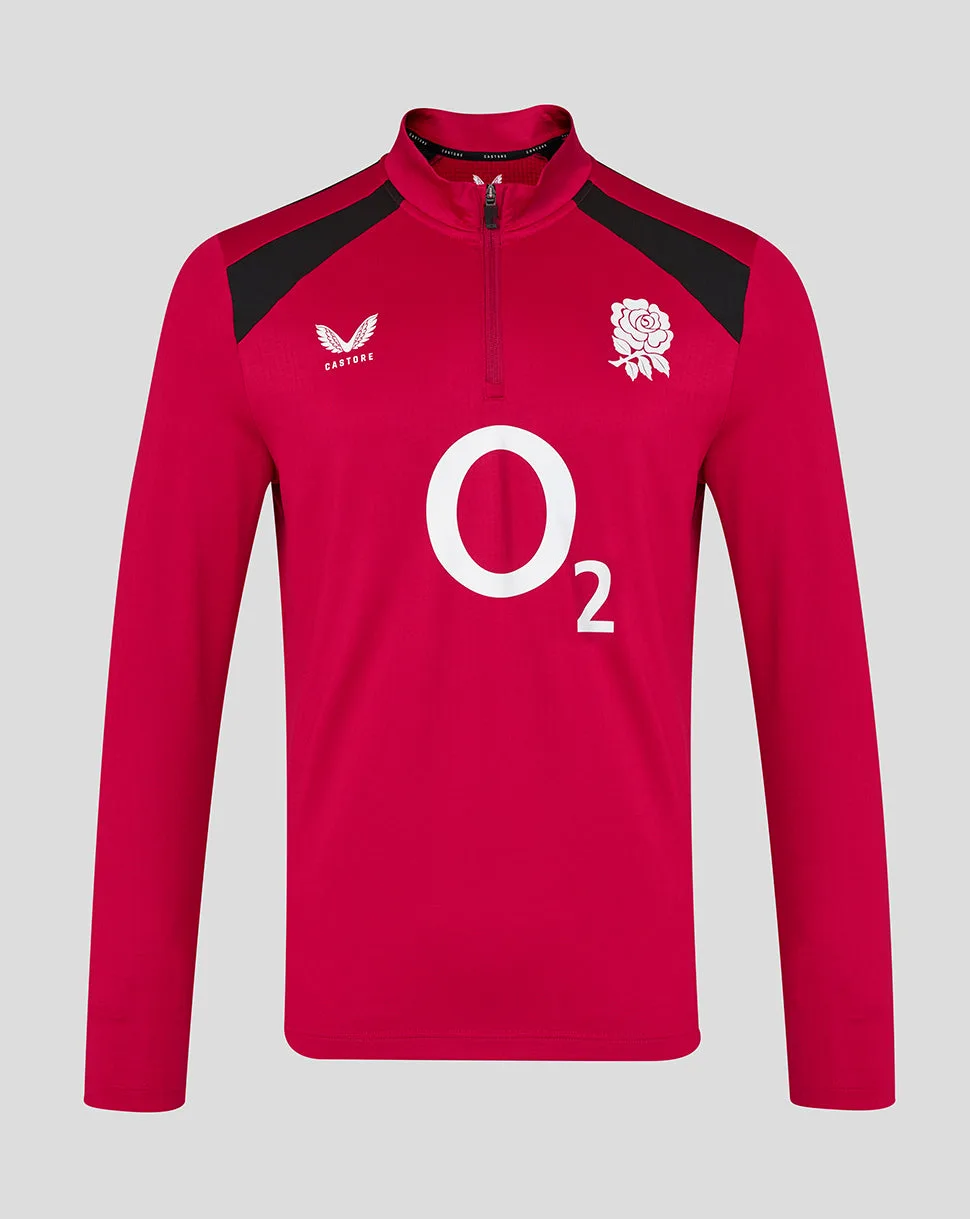 England Rugby Men's 26/27 Training Midlayer Top - Red XS male - Castore - FashionsVida