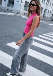 Street One Basic Top mit Turtle Neck in Unifarbe female Pink