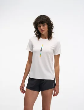 Women's EveryRun Short Sleeve Top in White, Size Large - HOKA - FashionsVida