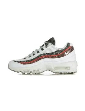 Scarpa Bassa Uomo Air Max 95 White/photon Dust/bright Crimson - Nike - FashionsVida