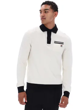 Gardenia Francis Knitted Long Sleeve Polo - XS - FILA - FashionsVida