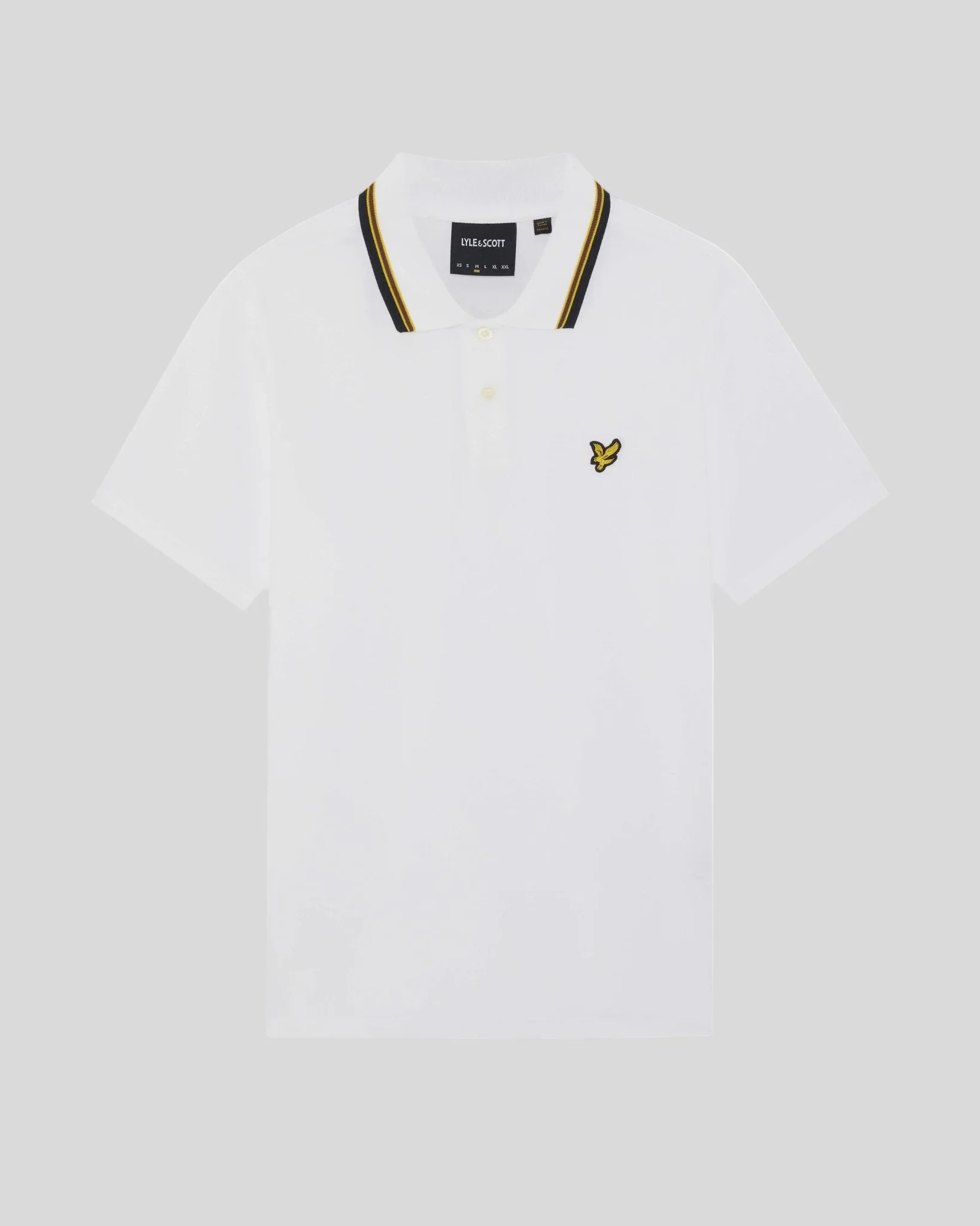 Men's Tipped Track Polo Shirt White - Lyle & Scott - FashionsVida