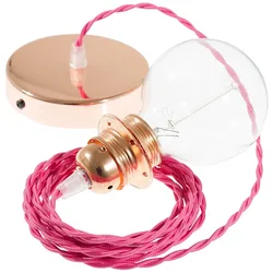Cables Lampe Suspendue Pendel Pour Abat-jour Tm08 Diy 50 Cm Fuchsia / Copper One Size