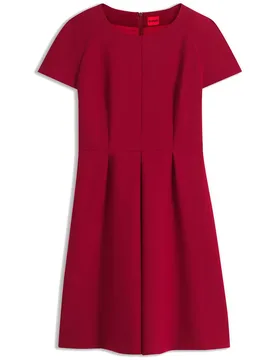Hugo Robe Courte à Manches Courtes Kaneni 10248776 Red Open Red 42 - Hugo Boss - FashionsVida