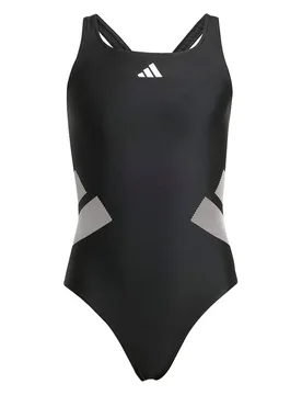 Logo C-back Swimsuit Black / White 13-14 Years Girls - Adidas - FashionsVida